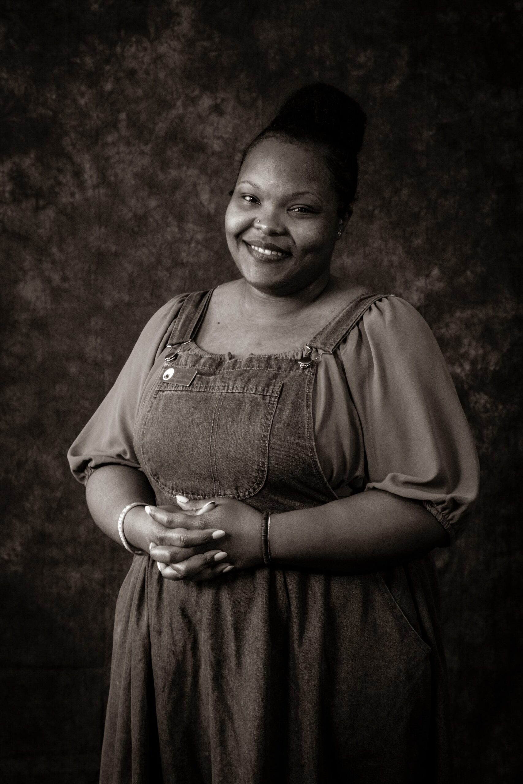Shaniqua Samuel stands for a portrait